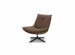 Draaifauteuil A8036 75x90x87cm - leder - cognac