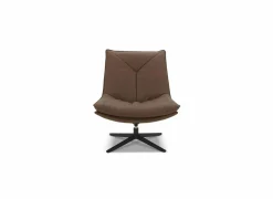 Draaifauteuil A8036 75x90x87cm - leder - cognac