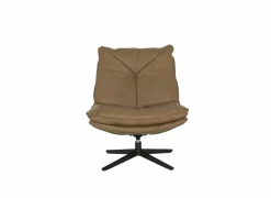 Draaifauteuil A8036 75x90x87cm - leder - cognac
