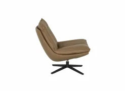 Draaifauteuil A8036 75x90x87cm - leder - cognac