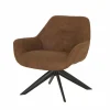 Draaifauteuil Catalano 80x75x78cm - stof - cognac