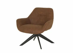 Draaifauteuil Catalano 80x75x78cm - stof - cognac