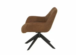 Draaifauteuil Catalano 80x75x78cm - stof - cognac