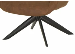 Draaifauteuil Catalano 80x75x78cm - stof - cognac