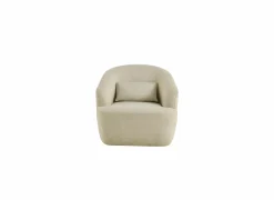 Draaifauteuil Dora 80x86x76cm linnen - beige