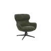 Draaifauteuil Federico 73x79x88cm - polyestervezel - donkergroen