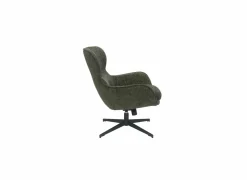 Draaifauteuil Federico 73x79x88cm - polyestervezel - donkergroen