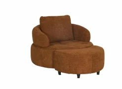 Draaifauteuil Lepanto stof - sunglow orange