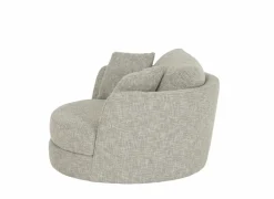 Draaifauteuil Nest 128x120x69cm - stof - beige/grijs