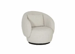 Draaifauteuil Pasoa Ø90x82cm - stof - beige naturel
