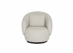 Draaifauteuil Pasoa Ø90x82cm - stof - beige naturel