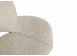 Draaistoel Adrian 60x58x86cm - polyester - wit