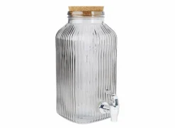 Drankdispenser Raya 3,35L - glas - grijs