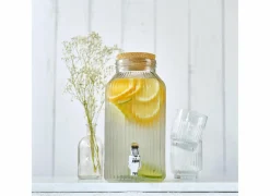 Drankdispenser Raya 3,35L - glas - grijs