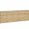 Dressoir Amarillo 250cm - eik massief & decor - naturel