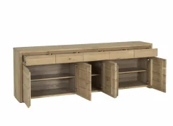 Dressoir Amarillo 250cm - eik massief & decor - naturel