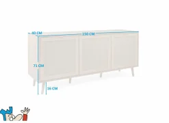 Dressoir Bali 150cm - melamine - sonoma eik