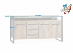 Dressoir Cascade 189cm - lamulux - mokka