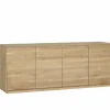 Dressoir Caviar 225cm - eik massief & decor - naturel