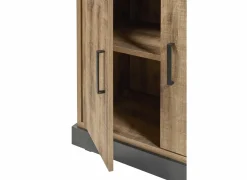Dressoir 226cm - decor - bruin & zwart
