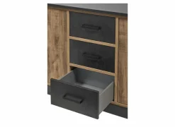 Dressoir 184cm - decor - bruin & zwart