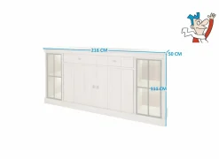 Dressoir 216cm - decor - natuurlijke olm