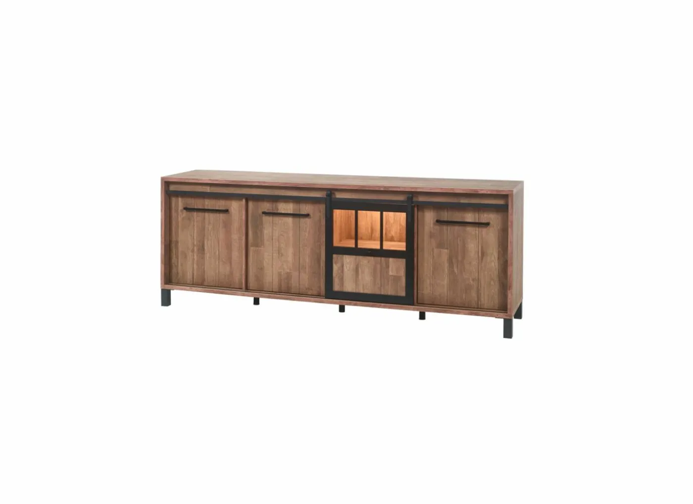 Dressoir 238cm - decor - old teak & matt black