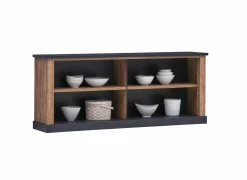 Dressoir Etienne 221cm - decor - industriële eik & zwart