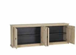 Dressoir Grimaldi 240cm - eik massief & decor - naturel