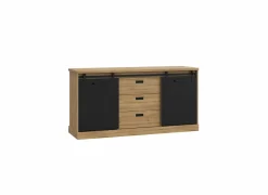 Dressoir Kaszimiro 173cm - decor - waterford eik & zwart
