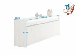 Dressoir Lucca 224cm - decor - millenium eik & lichtgrijs