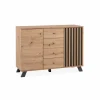 Dressoir Medan 118cm - melamine - artisanale eik