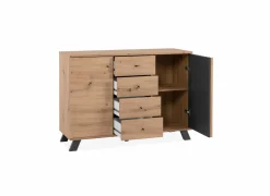 Dressoir Medan 118cm - melamine - artisanale eik