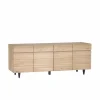Dressoir Palacio 225cm - eik massief & decor- naturel