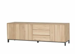 Dressoir Polar 250cm - eik massief  & decor - naturel