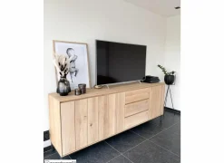 Dressoir Polar 250cm - eik massief  & decor - naturel