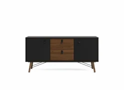 Dressoir Ry 151cm - decor - matzwart & okkernoot