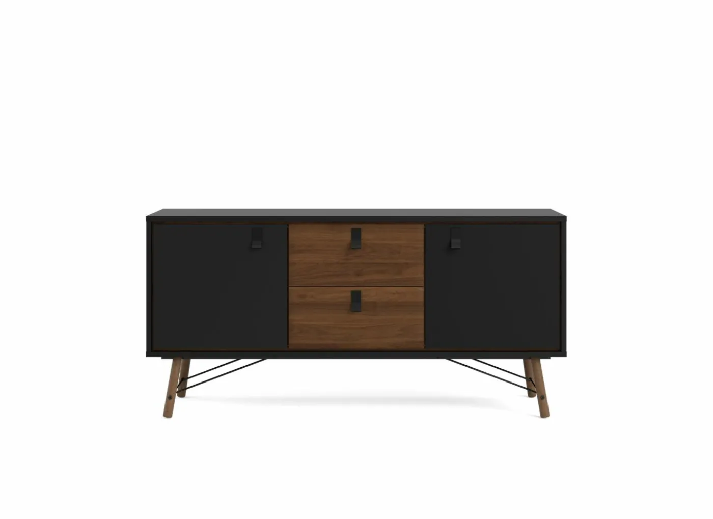 Dressoir Ry 151cm - decor - matzwart & okkernoot