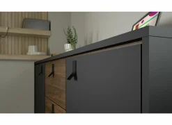 Dressoir Ry 151cm - decor - matzwart & okkernoot