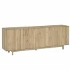 Dressoir Summer 243cm - eik massief & decor - naturel