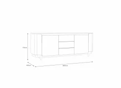 Dressoir Vodol 205cm - decor - zand & zwart