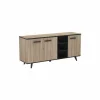 Dressoir Wayne 160,7cm - decor - eik & zwart