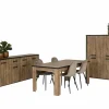 Eetkamer Esther met 4 stoelen Charlton - tafel 180x90cm - dressoir 210cm - barkast 116cm