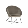 Fauteuil Juice 70x69x73,50cm - fluweel - taupe