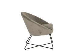 Fauteuil Juice 70x69x73,50cm - fluweel - taupe
