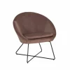 Fauteuil Juice 70x69x73,50cm - fluweel - oudroze