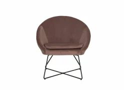Fauteuil Juice 70x69x73,50cm - fluweel - oudroze