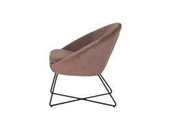 Fauteuil Juice 70x69x73,50cm - fluweel - oudroze