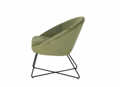 Fauteuil Juice 70x69x73,50cm - fluweel - groen