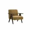 Fauteuil Malone 75x79x82cm - polyestervezel - oker/wit